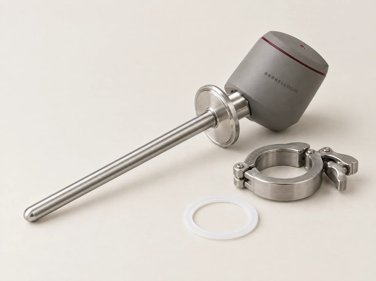 Tri-Clamp Probe industrial design visualization on a neutral studio background